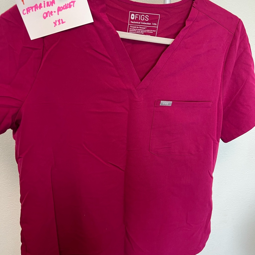 Figs Women's Pink Scrub Top